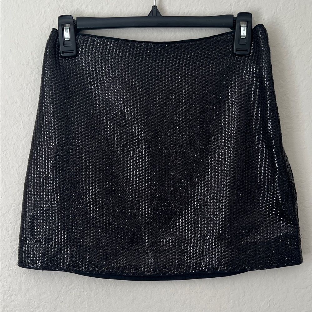 Abercrombie & Fitch Elegant Black Sequin Mini Skirt in Size 2